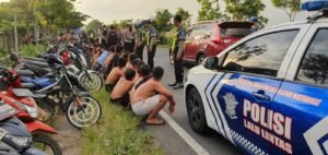Diduga Hendak Balap Liar, Puluhan Pemuda di Kediri Diamankan Polisi
