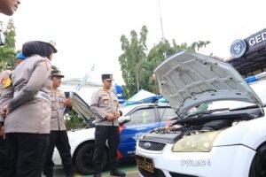 Jelang Ops Ketupat Semeru 2024, Kapolres Kediri kota Cek Ranmor Dinas