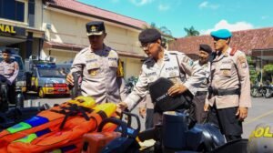 Jelang Lebaran, Kapolres Kediri Kota  Cek Ranmor Dinas dan Almatsus Sat Samampta