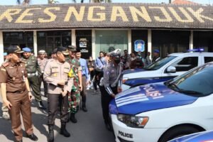 Apel Gelar Pasukan Operasi Ketupat Semeru 2024, Polres Nganjuk Siap Amankan Arus Mudik dan Balik