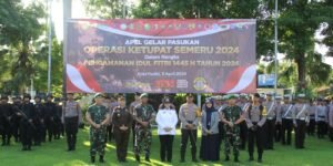 Apel Gelar Pasukan Operasi Ketupat Semeru 2024, Polres Kediri Kota Siap Amankan Lebaran