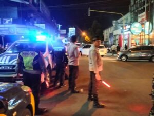 Ciptakan Rasa Aman Pada Masyarakat, Polres Kediri Kota Gelar Patroli Blue Light