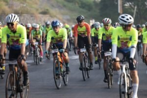 Kapolres Kediri Kota bersama Kapolda Jatim dan PJU Polda Jatim Ikuti Bromo KOM X Challenge 2024