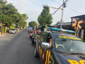 Cegah Gangguan, Polres Kediri Pam dan Monitoring Tes Kenaikan Tingkat Perguruan Silat PSHT