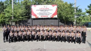 Kapolres Nganjuk Pimpin Upacara Kenaikan Pangkat Pengabdian dan Membuka  Latja Siswa Diktuk BA Gelombang I T.A. 2024