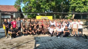 Polsek Pagu Adakan Olahraga Bersama Peringati HUT Polri ke-78 Tahun 2024