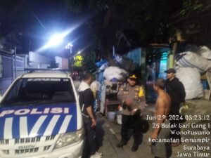 Polres Tanjung Perak Tingkatkan Patroli Pemukiman Antisipasi Tawuran