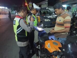 Cipta Kondisi, Petugas Gabungan Rayon II Polres Kediri Kota Puluhan Motor Tak Sesuai Spesifikasi Teknis