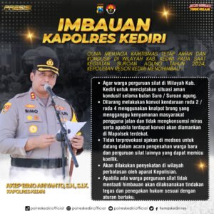 Kapolres Kediri Imbau Warga untuk Jaga Kamtibmas Selama Suroan Agung 2024