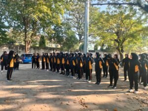 Produktif, Polwan Polres Kediri Olahraga Bersama Pererat Tali Persaudaraan di Lingkungan Kerja