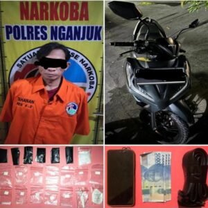 Pengedar Sabu Ditangkap di Nganjuk, 20 Gram Sabu Disita