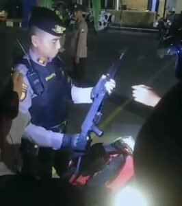 Senjata Laras Panjang Berpeluru Di Temukan Polres Kediri Kota  Saat Di Gelar Razia Cipkon Dan Kelengkapan Kendaraan, Ini Penjelasan Kasat Samapta!!!