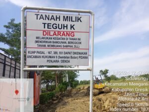 Pengurukan tanah di Dusun Wonokoyo tidak mengantongi izin, dan sangat meresahkan warga .