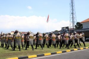 Jelang Pilkada 2024 Polres Mojokerto Kota Tingkatkan Kemampuan Dalmas