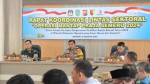 Polres Nganjuk Gelar Rakor Lintas Sektoral Operasi Mantap Praja Semeru 2024, Upaya Samakan Persepsi dan Langkah Antisipatif dalam Pelaksanaan Pilkada Serentak 2024