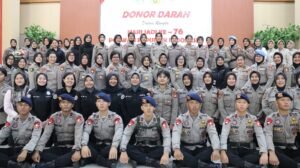 Rangkaian HUT Polwan ke-76 Diperingati Dengan Donor Darah