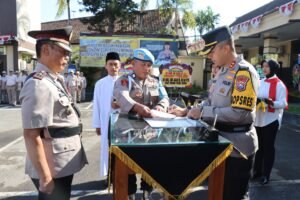 Kapolres Pimpin Sertijab Kabag, Kasat dan Kapolsek Jajaran Polres Kediri Kota