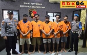 Polisi Berhasil Amankan Komplotan Pencuri Kabel Milik PT. Telkom di Asemrowo Surabaya
