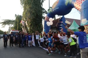 Sambut Hari Lalu Lintas Bhayangkara ke – 69 Tahun 2024, Satlantas Polres Kediri Kota Gelar Charity Run Yatim Mandiri