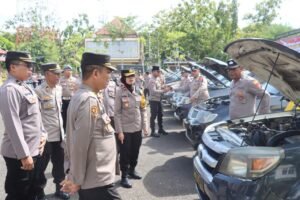 Jelang Tahap Coblosan Pilkada 2024, Birolog Polda Jatim Cek Ranmor dan Almatsus di Polres Sampang