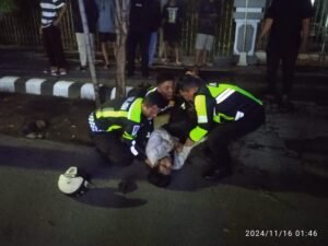 Patroli KRYD Bubarkan Balap Liar dan Tangani Laka Lantas di Kediri Kota