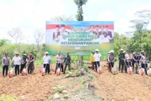 Polres Kediri Kota Ikuti Launching Gugus Tugas Polri Mendukung Ketahanan Pangan