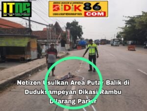 Truk parkir di sepanjang jalan wilayah Duduk sampeyan, mengakibatkan kecelakaan korban meninggal dunia .