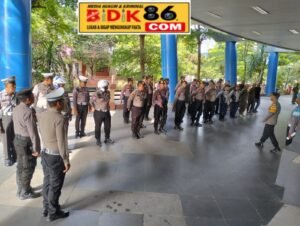 Polres Kediri Sterilisasi Lokasi Rapat Pleno Terbuka Rekapitulasi Hitung Suara Pilkada 2024