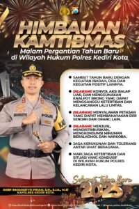 Inilah Himbauan Kapolres Kediri Kota Menyambut Tahun Baru 2025