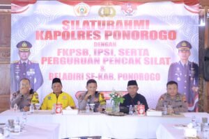 Polres Ponorogo Jalin Silaturahmi Dengan Perguruan Silat Ajak Jaga Kamtibmas