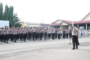 Guna Tingkatkan Kemampuan Personel,Polres Kediri Gelar Latihan Beladiri Bersama