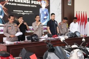 Polisi Amankan Pasutri Curanmor yang Beraksi di 21 TKP Wilayah Hukum Polres Mojokerto Kota