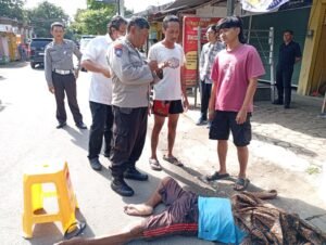 Respon Cepat Laporan Warga, Polsek Mojoroto Datangi Lokasi Tukang Becak Meninggal