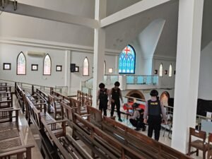 Jelang Jumat Agung Sat Samapta Polres Kediri Kota Sterilisasi Sejumlah Gereja