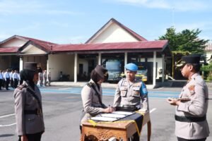 Kapolres Kediri Pimpin Sertijab Tiga Kapolsek Dalam Rangka Penyegaran
