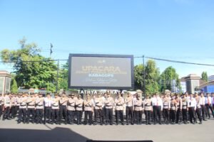 Kapolres Kediri Kota Pimpin Sertijab Kabag Ops