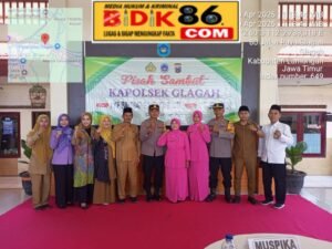Pisah Sambut Kapolsek Glagah Lamongan, Ajak warga Jaga Kamtibmas Wilayah agar tetap kondusif 