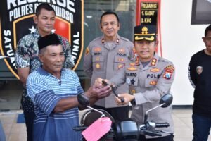 Pasca Amankan Tersangka Curanmor, Polres Bondowoso Serahkan Motor ke Pemilik Tanpa Biaya