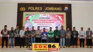 Polres Jombang Launching Aplikasi E-Pelayanan Masyarakat dan WhatsApp Center ‘Lapor Pak Kapolsek