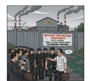 Di duga Pencemaran Lingkungan oleh PT SKSA di Mantup Lamongan, Media dan Kuasa Hukum Warga Dilarang Masuk