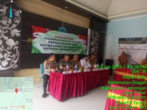 Pelantikan dan pengambilan sumpah jabatan kepala Dusun baru Desa bapuhbaru kecamatan glagah Lamongan