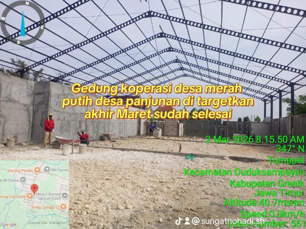 Kepala Desa Panjunan kebut proyek pembangunan gedung (koperasi desa merah putih)KDMP perkiraan selesai akhir Maret 2026