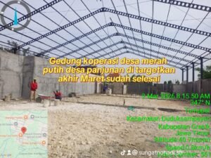 Kepala Desa Panjunan kebut proyek pembangunan gedung (koperasi desa merah putih)KDMP perkiraan selesai akhir Maret 2026