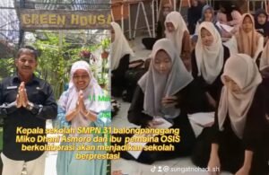 Sekolah menengah pertama Negeri (SMPN) 31 balongpanggang mengelar, pondok romadhon, dirancang sebagai Sarana Pembinaan Akhlaqul karimah